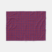 Retro karmozijnrood paars houndstooth geruit patro fleece deken (Voorkant (Horizontaal))