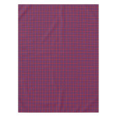 Retro karmozijnrood paars houndstooth geruit patro tafelkleed (Voorkant)