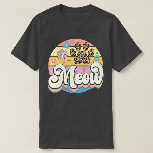 Retro kat 6 t-shirt (Design voorkant)