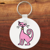 Retro Kat - Aangepast Sleutelhanger (Voorkant)