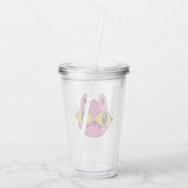 Retro Kat Acryl Drinkbeker (Achterkant)