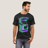 Retro Kat Arcade Kabinet Catastrofe T-shirt (Voorkant volledig)