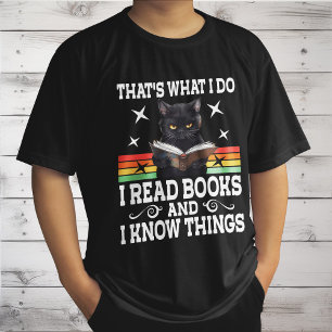 Retro Kat Boeken De Lezer Halloween Leescadeau T-shirt