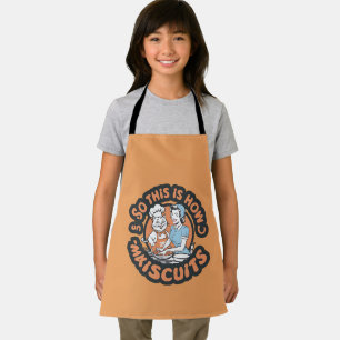 Retro Kat Chef Maiscuits Bak Kunst Schort