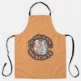 Retro Kat Chef Maiscuits Bak Kunst Schort