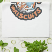 Retro Kat Chef Maiscuits Bak Kunst Theedoek (Gevouwen)