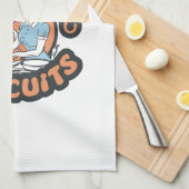 Retro Kat Chef Maiscuits Bak Kunst Theedoek (Quarter Fold)