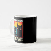 Retro kat grappig introvert maar bereid om te disc koffiemok (Voorkant links)