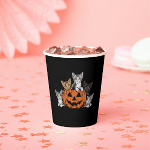 Retro kat Halloween jaren 90 spookseizoen  Papieren Bekers