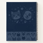 Retro kat & hond duo notitieboek (Achterkant)