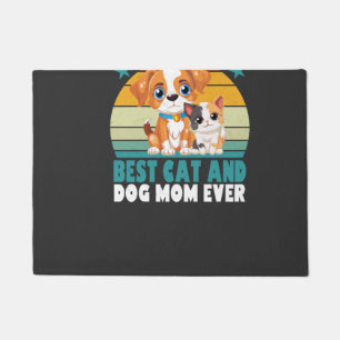 Retro kat hond moeder kat mama Furmama puppy kitty Deurmat
