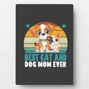 Retro kat hond moeder kat mama Furmama puppy kitty Fotoplaat