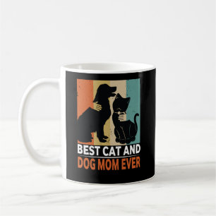 Retro Kat Hond Moeder Kat Mama Furmama Puppy Kitty Koffiemok
