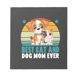 Retro kat hond moeder kat mama Furmama puppy kitty Notitieblok