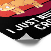 Retro Kat I DON39T Behoefte Therapie Ik hoef allee Poster (Hoek)