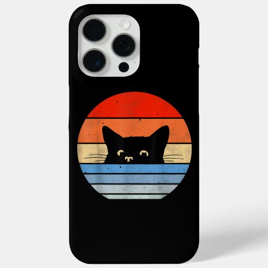 Retro kat, kat minnaar, kat eigenaar, Schattige ka Case-Mate iPhone Case (Achterkant)