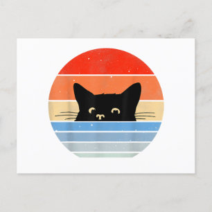 Retro kat, kattenliefhebber, katteneigenaar, Schat Feestdagenkaart