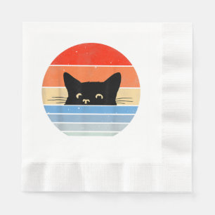 Retro kat, kattenliefhebber, katteneigenaar, Schat Servet