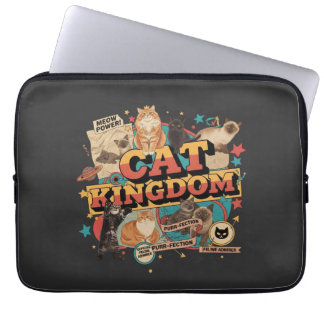 Retro Kat Koninkrijk Esthetiek - Vintage 90s Laptop Sleeve