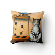 RETRO KAT KUNST | WHIMSIEKE KAT LIEFHEBBERS