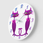 Retro kat midden eeuw schattige meisjes grote klok (Hoek)