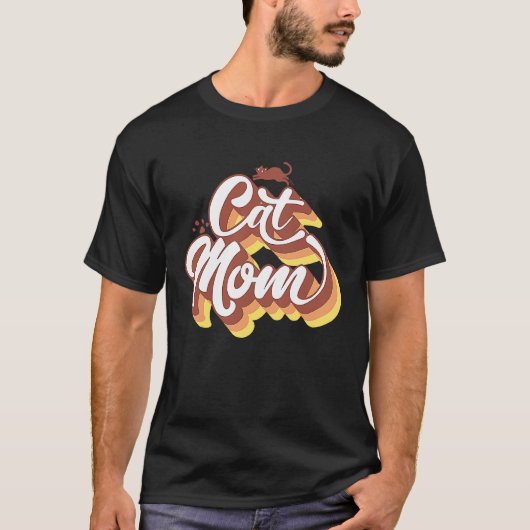Retro Kat Moeder Beste Kat Moeder Ooit Moederdag K T-shirt (Voorkant)