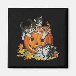 Retro kat pompoen halloween dames Soky jaren 90 Magneet