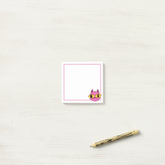 Retro Kat Post-it® Notes (Op bureau)