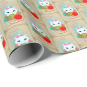 retro  kat purfect Valentijn Cadeaupapier (Rol Hoek)