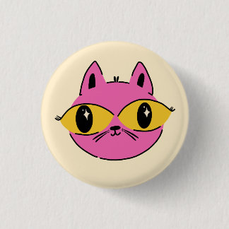 Retro Kat Ronde Button 3,2 Cm