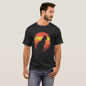 Retro kat silhouet t-shirt (Voorkant volledig)