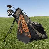 /retro kat, spook, pompoen & heks golfhanddoek (Groen)