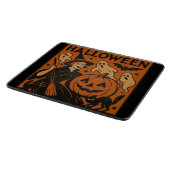 /retro kat, spook, pompoen & heks snijplank (Hoek)