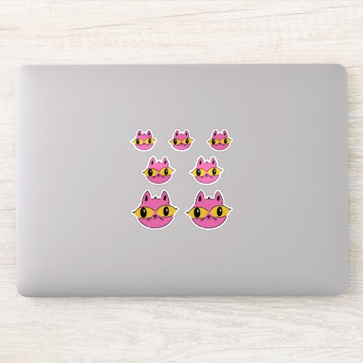 Retro Kat Sticker (Computer)
