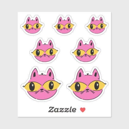 Retro Kat Sticker (Vel)