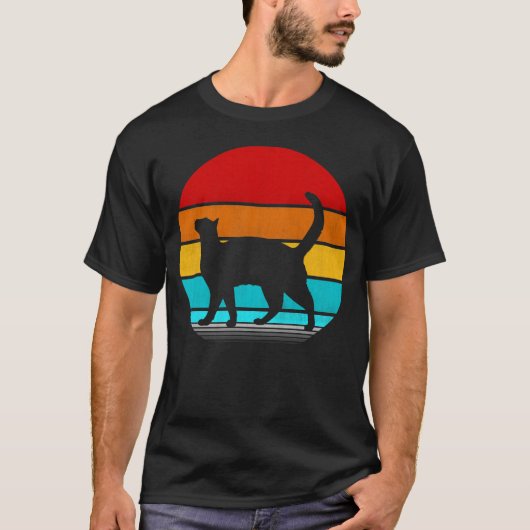 retro kat t-shirt (Voorkant)