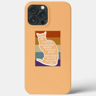 Retro Kat Vader Fijne Vaderdag Van Kat Beste Kat Case-Mate iPhone Case