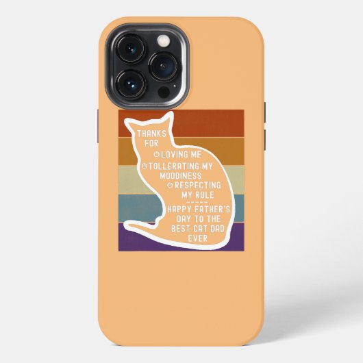 Retro Kat Vader Fijne Vaderdag Van Kat Beste Kat iPhone Hoesje (Achterkant)