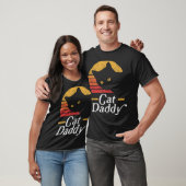 Retro Kat Vader Zwart Kat Design T-shirt (Unisex)
