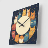 Retro kat wandklok, kat klok (Hoek)