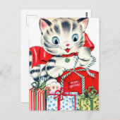  Retro Kat-ziekteverzekeringskaart Briefkaart (Voorkant / Achterkant)