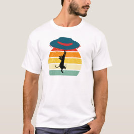 Retro Kat Zonsondergang Vintage Kat Liefhebber Kun T-shirt