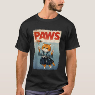 Retro Katt Samurai Jacht Sushi Grappige Japanse Ka T-shirt