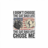 Retro Katte Papa Leven Patriottisch Vector T-shirt Sticker (Voorkant)