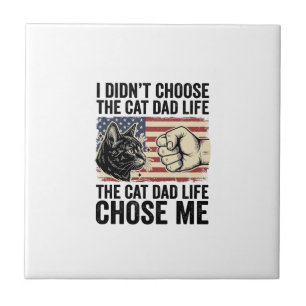 Retro Katte Papa Leven Patriottisch Vector T-shirt Tegeltje