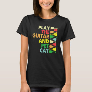 Retro Kattebezitter Gitaarspeler Zegt Gitarist Ik  T-shirt