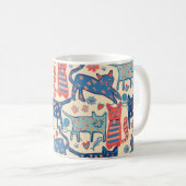 Retro Katten Koffiemok (Voorkant rechts)