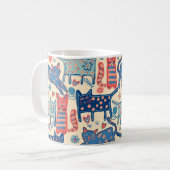 Retro Katten Koffiemok (Voorkant links)