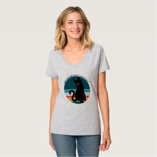 Retro katten laten pootafdrukken achter in je hart t-shirt