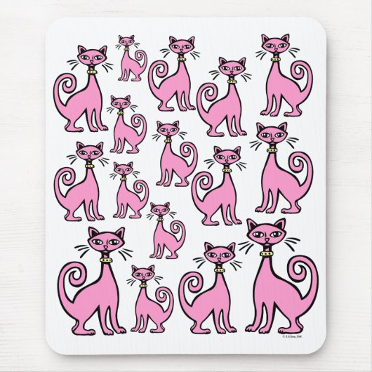 Retro Katten Muismat (Voorkant)